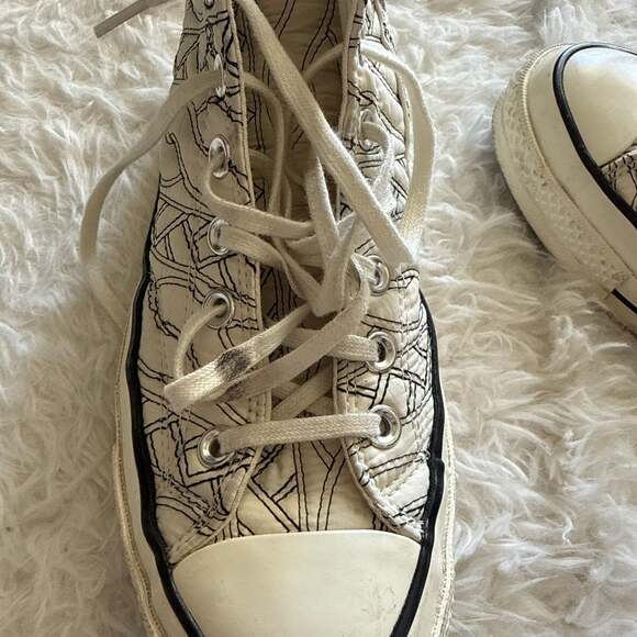 Converse Chuck Women’s 70 High Runway Cable Egret Black Sneakers - Picture 4 of 8